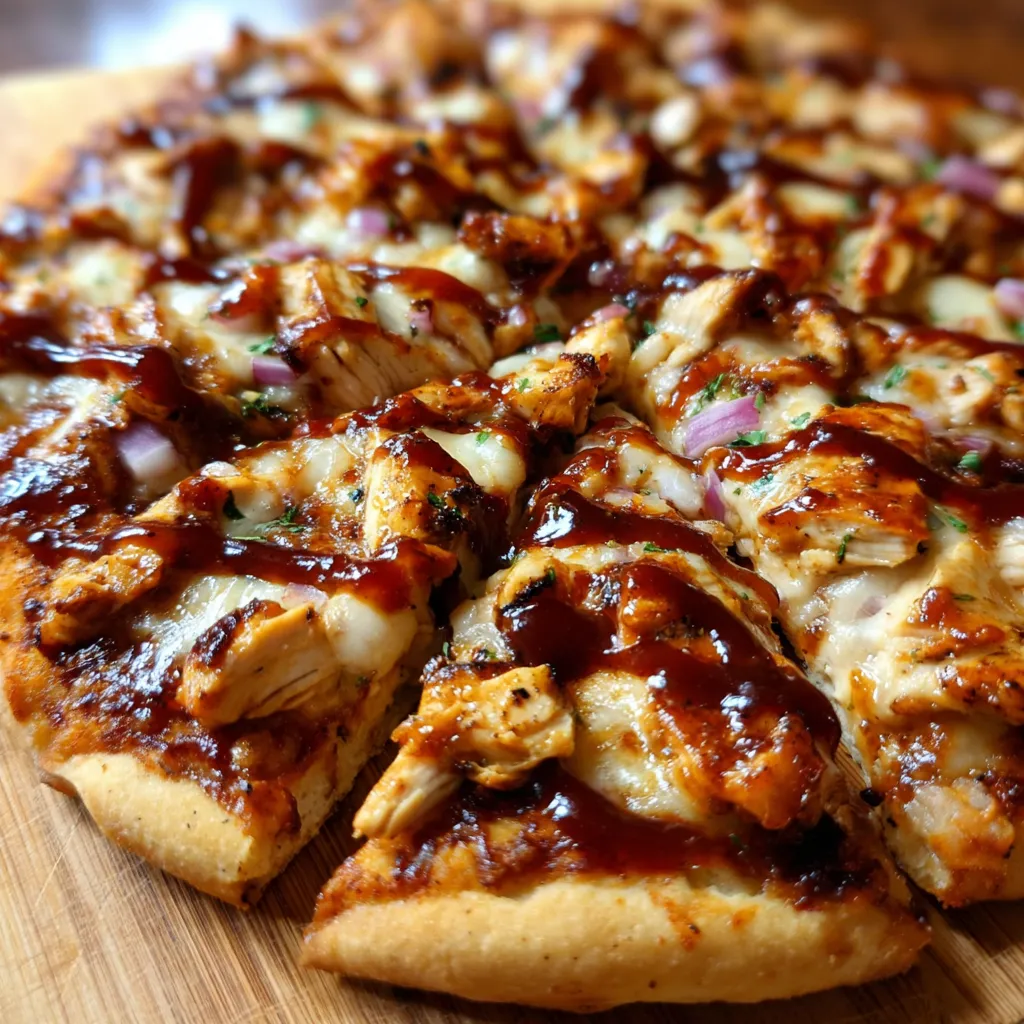 Ultimate BBQ Chicken Pizza with Tangy Sauce and Crispy Crust - tertiary view
